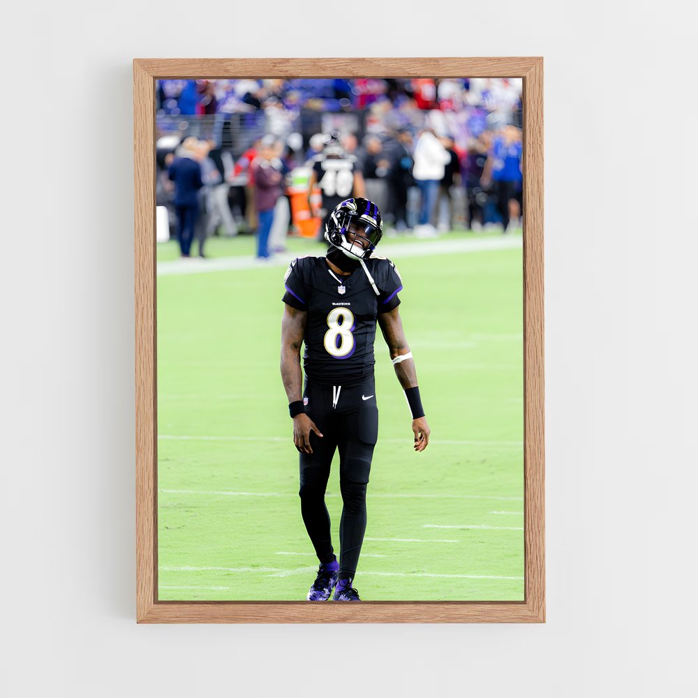 ap-lamar jackson-9 cadre Bois clair