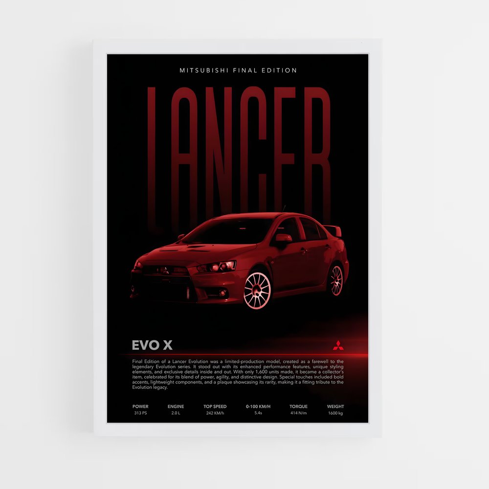 ap-lancer evolution x-7 cadre Blanc