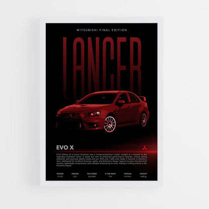 ap-lancer evolution x-7 cadre Blanc