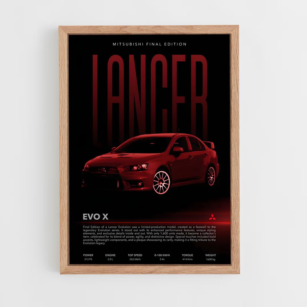 ap-lancer evolution x-7 cadre Bois clair