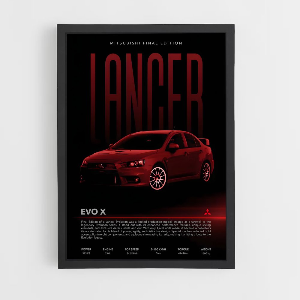ap-lancer evolution x-7 cadre Noir