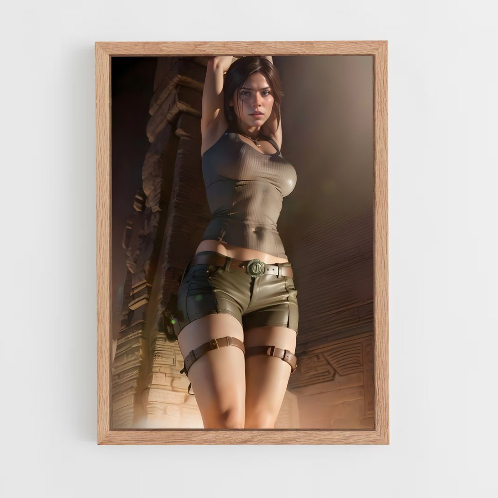 ap-lara croft-7 cadre Bois clair