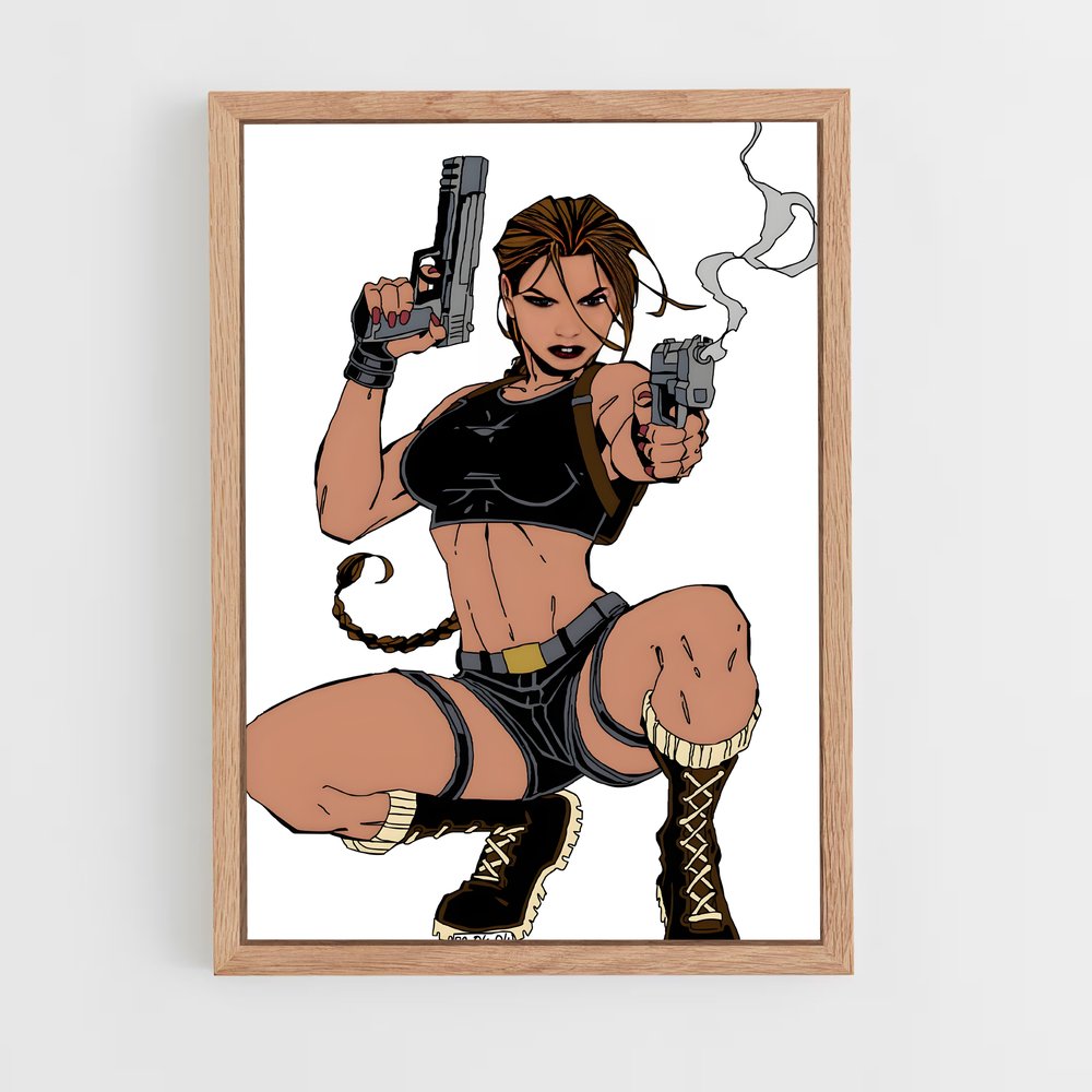 ap-lara croft-9 cadre Bois clair