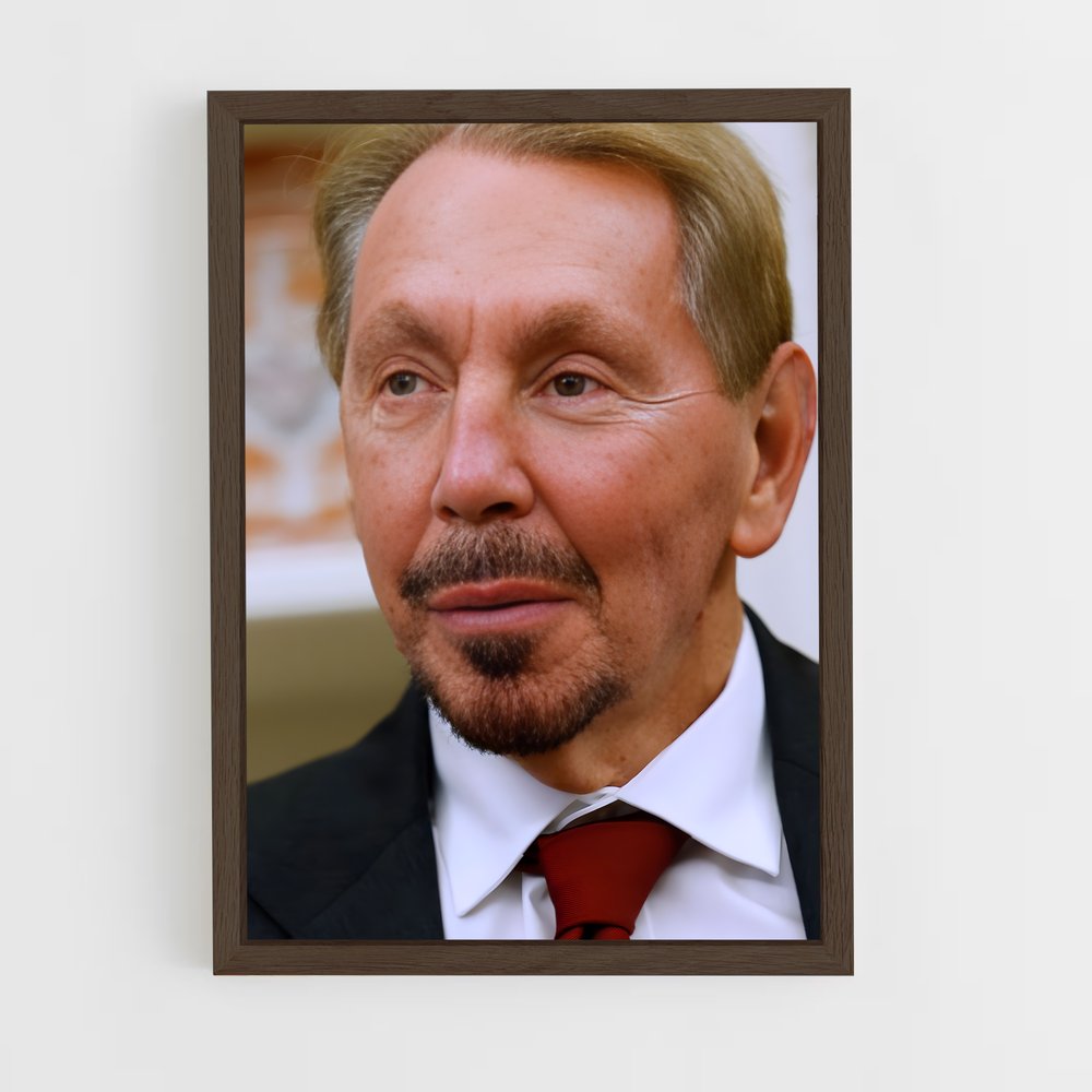 ap-larry ellison-2 cadre Bois foncé