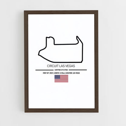 ap-las vegas street circuit-3 cadre Bois foncé