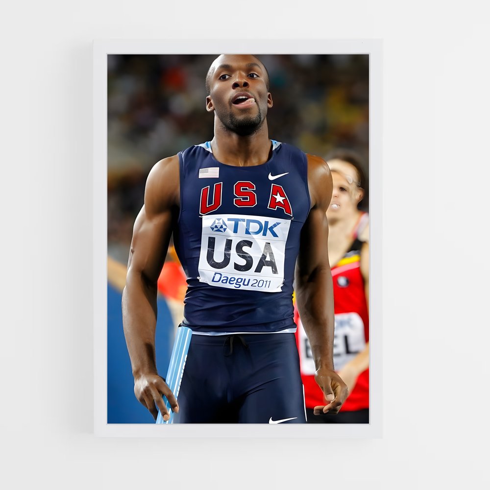 ap-lashawn merritt-3 cadre Blanc