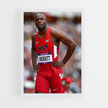 ap-lashawn merritt-6 cadre Blanc