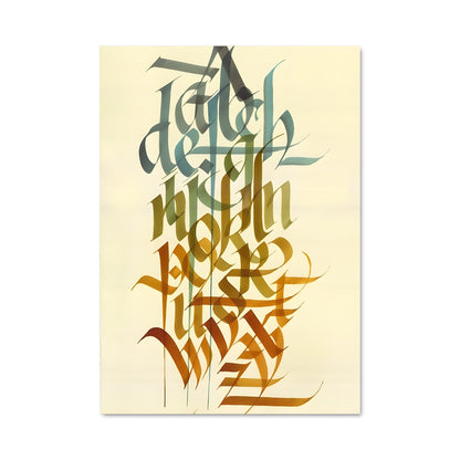 Poster Calligraphie en Couleurs