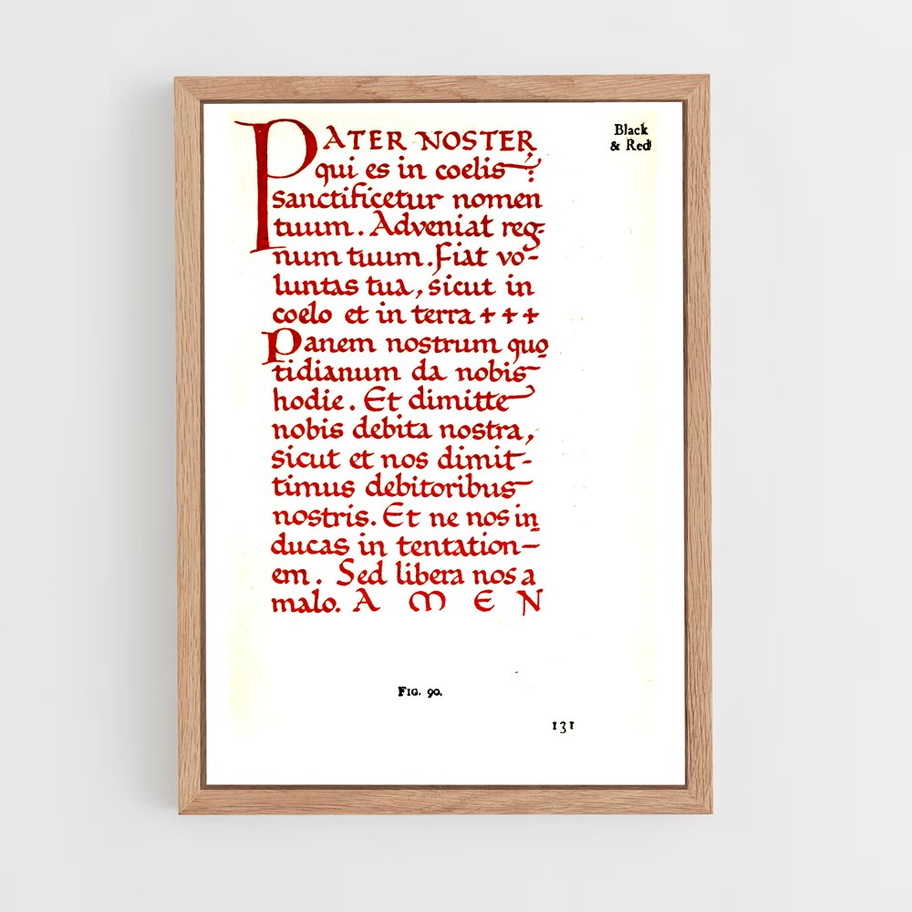ap-latin calligraphy-1 cadre Bois clair