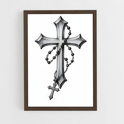 ap-latin cross-5 cadre Bois foncé