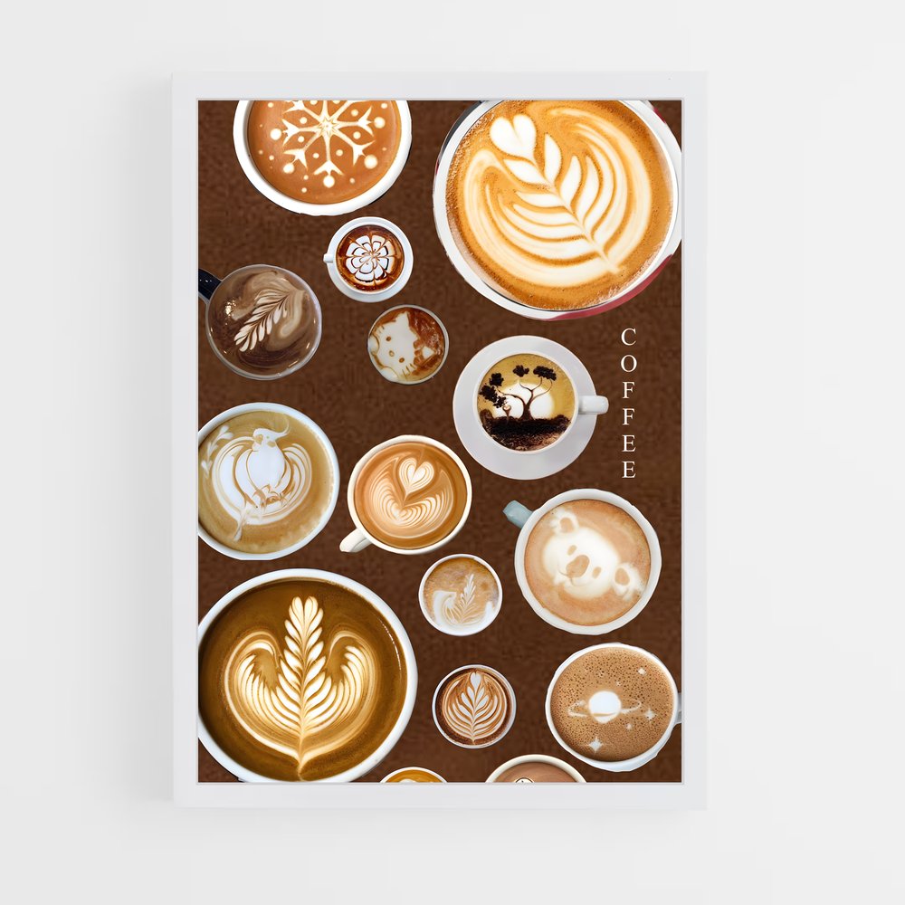 ap-latte art-1 cadre Blanc