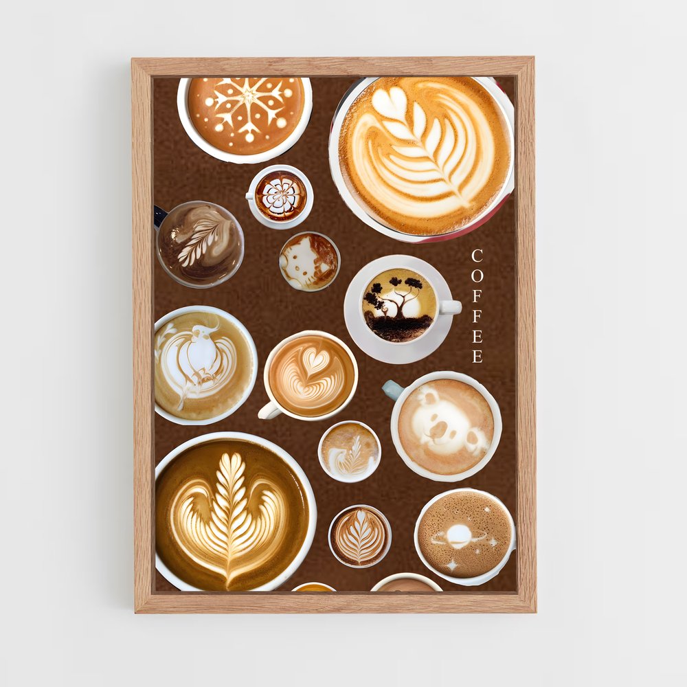 ap-latte art-1 cadre Bois clair