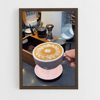 ap-latte art-3 cadre Bois foncé