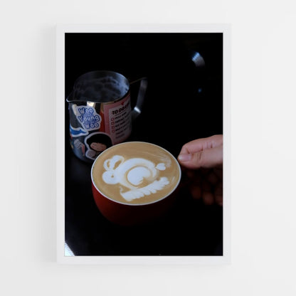 ap-latte art-4 cadre Blanc