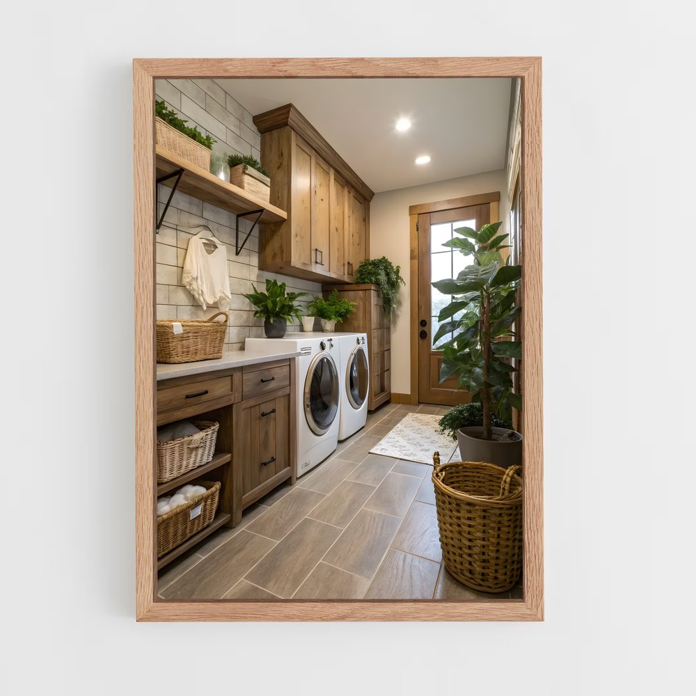 ap-laundry room-9 cadre Bois clair