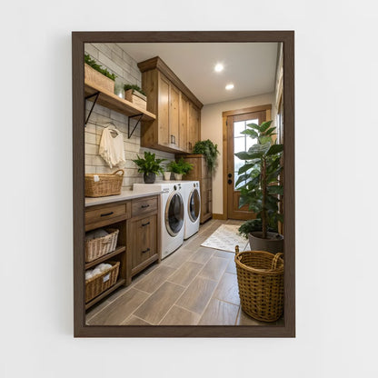 ap-laundry room-9 cadre Bois foncé