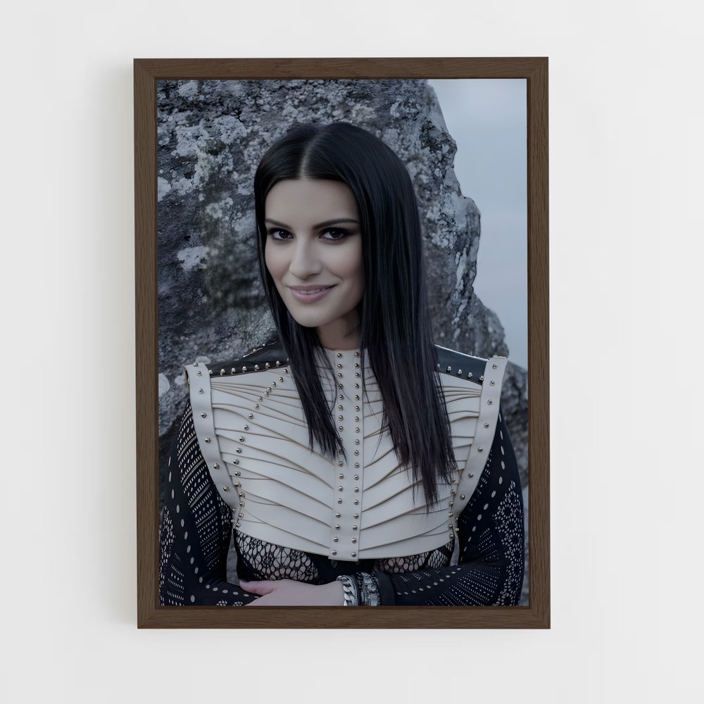 ap-laura pausini-2 cadre Bois foncé
