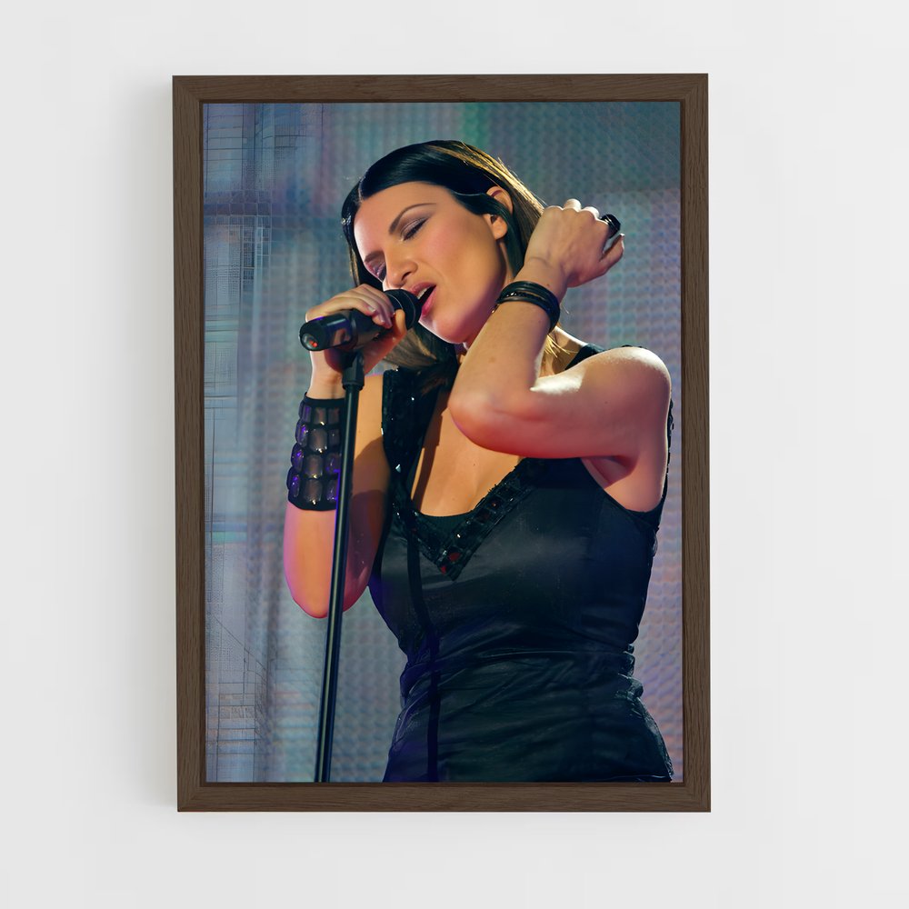 ap-laura pausini-8 cadre Bois foncé