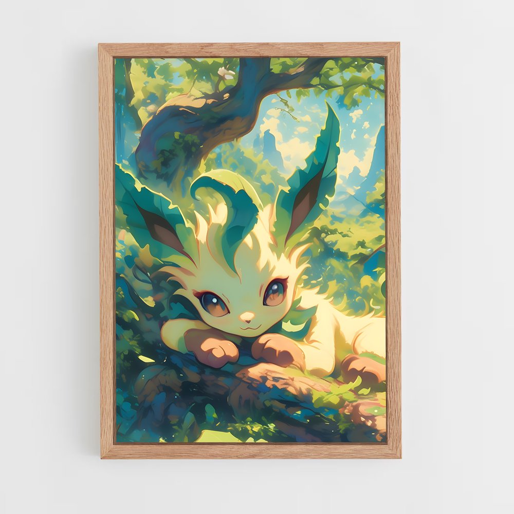 ap-leafeon-4 cadre Bois clair