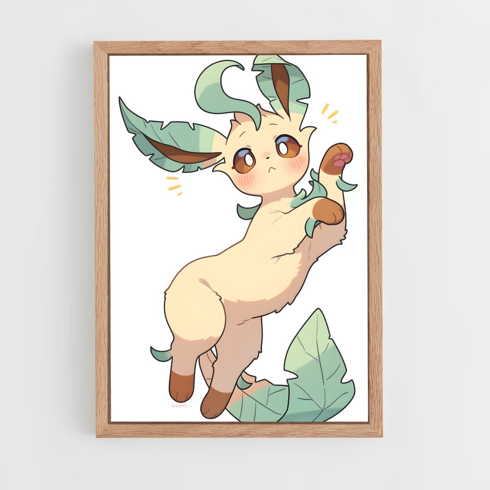 ap-leafeon-6 cadre Bois clair
