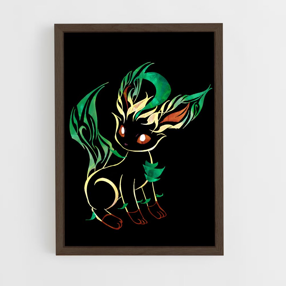 ap-leafeon-7 cadre Bois foncé