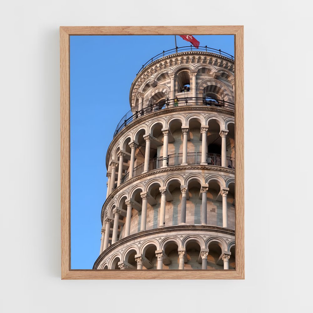 ap-leaning tower pisa-4 cadre Bois clair