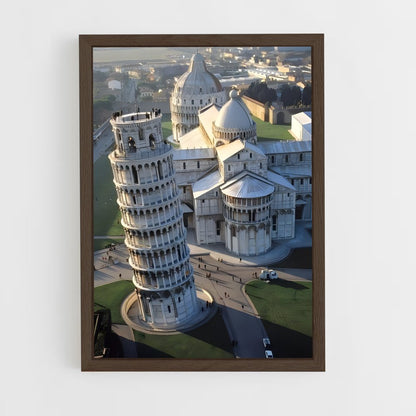 ap-leaning tower pisa-7 cadre Bois foncé
