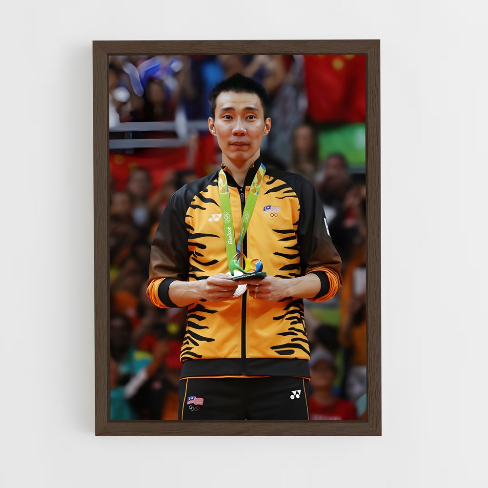 ap-lee chong wei-2 cadre Bois foncé