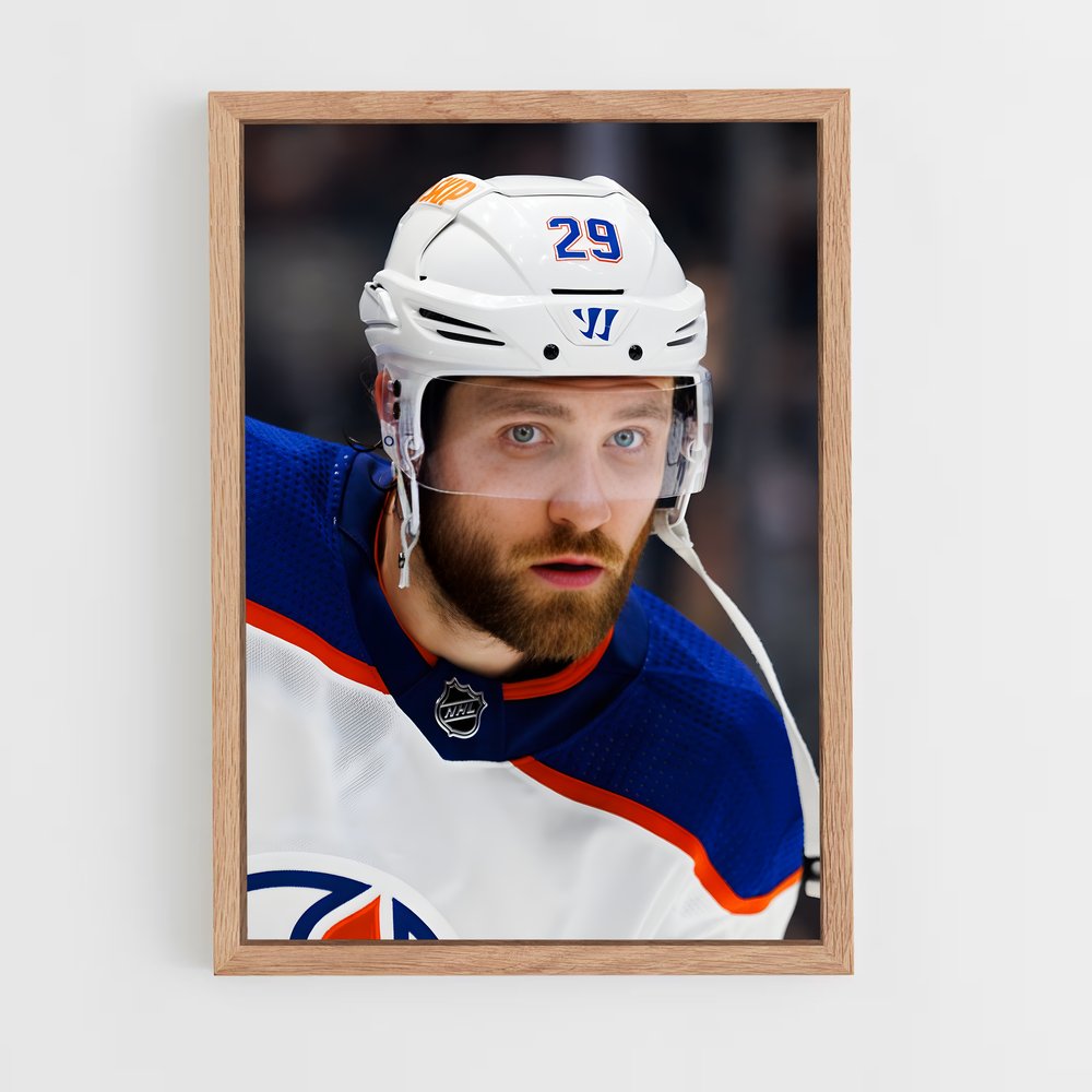 ap-leon draisaitl-1 cadre Bois clair