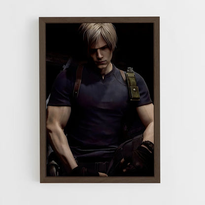 ap-leon kennedy-1 cadre Bois foncé