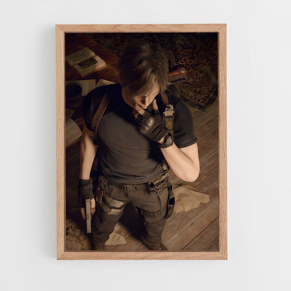 ap-leon kennedy-3 cadre Bois clair