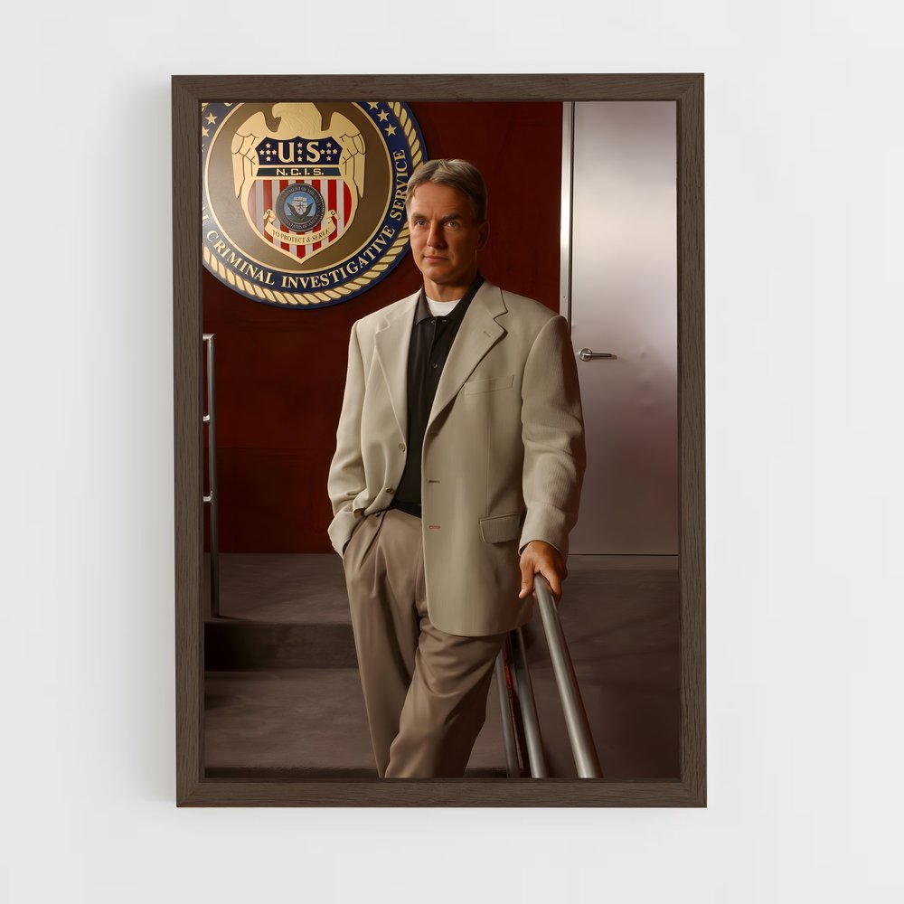 ap-leroy jethro gibbs-6 cadre Bois foncé