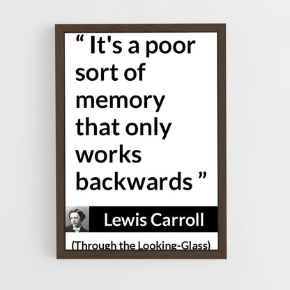 ap-lewis carroll-12 cadre Bois foncé