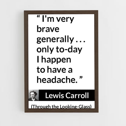 ap-lewis carroll-13 cadre Bois foncé