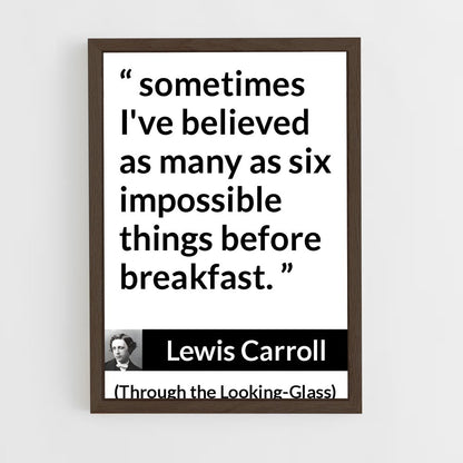 ap-lewis carroll-3 cadre Bois foncé