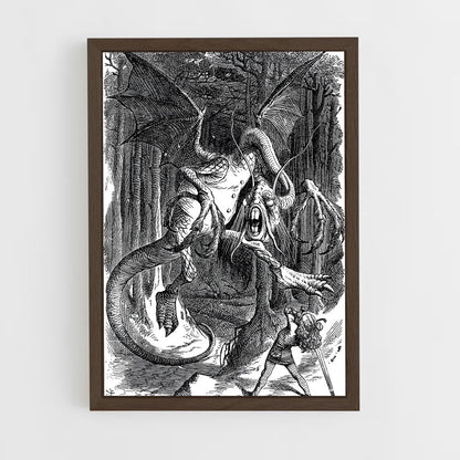 ap-lewis carroll-6 cadre Bois foncé
