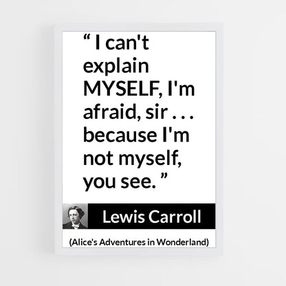 ap-lewis carroll-9 cadre Blanc
