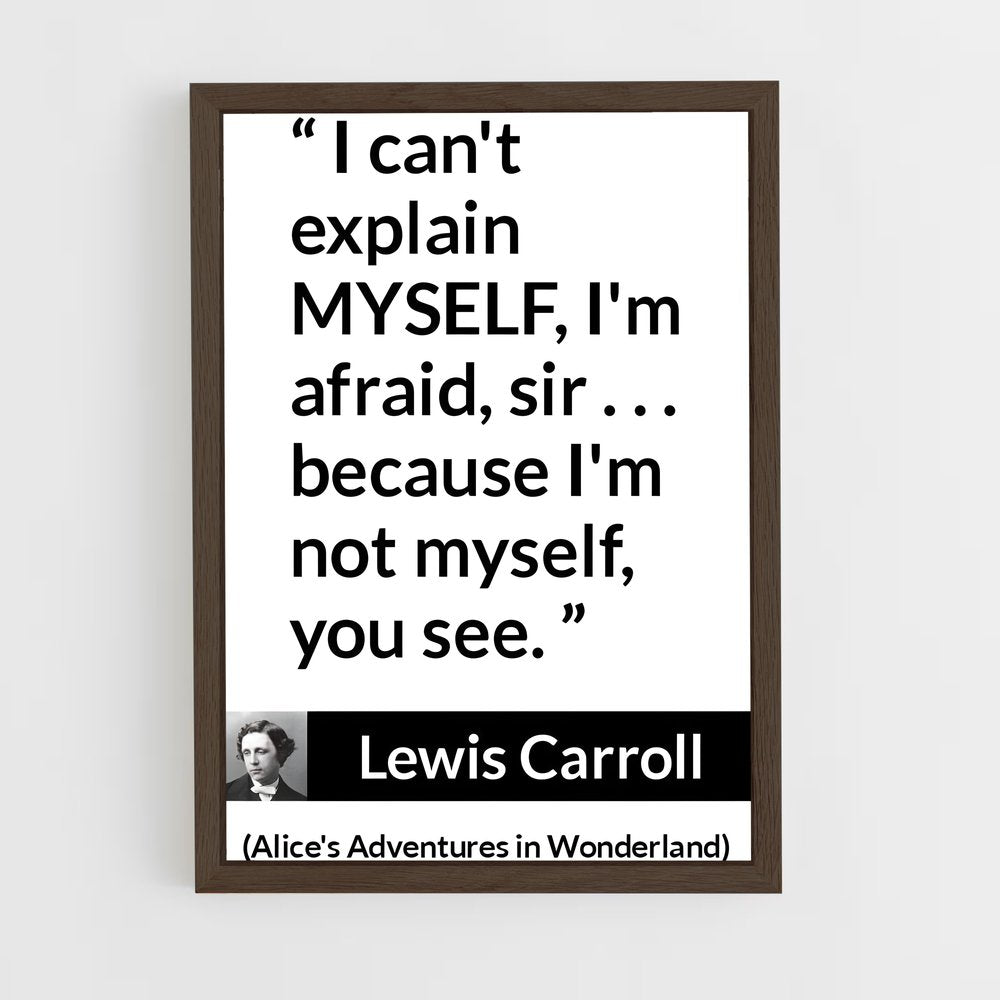 ap-lewis carroll-9 cadre Bois foncé