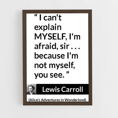 ap-lewis carroll-9 cadre Bois foncé