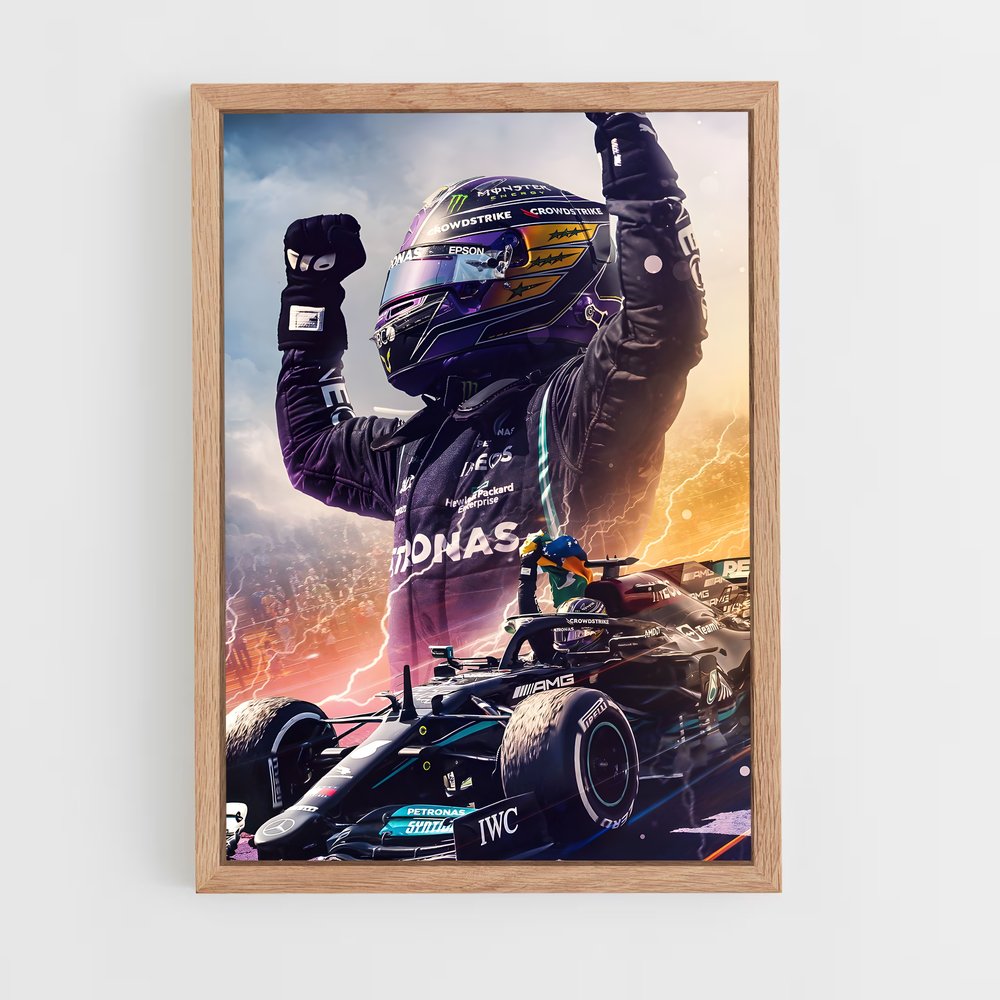 ap-lewis hamilton-3 cadre Bois clair