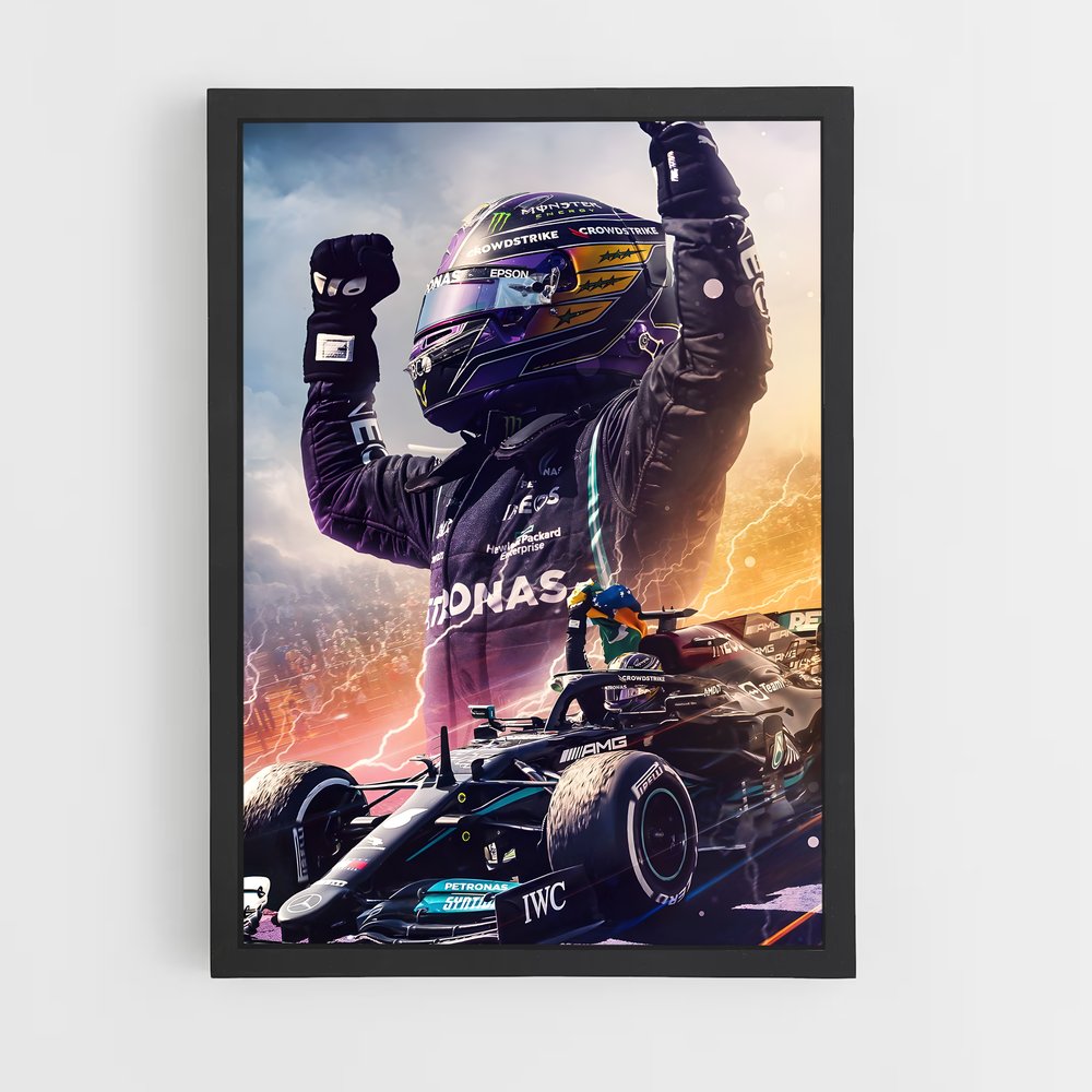ap-lewis hamilton-3 cadre Noir