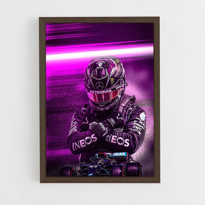 ap-lewis hamilton-4 cadre Bois foncé