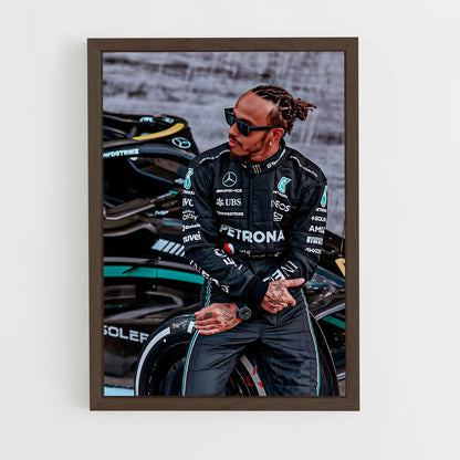 ap-lewis hamilton-7 cadre Bois foncé