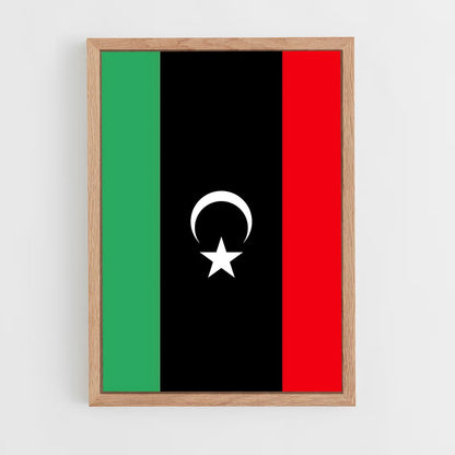 ap-libya flag-4 cadre Bois clair