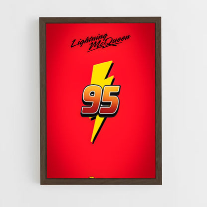 ap-lightning mcqueen-4 cadre Bois foncé