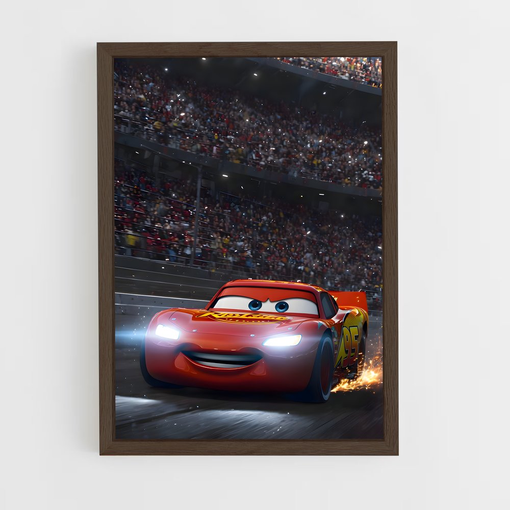 ap-lightning mcqueen-5 cadre Bois foncé