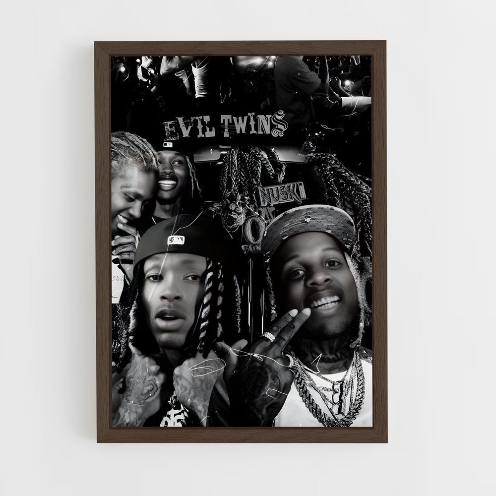 ap-lil durk-3 cadre Bois foncé