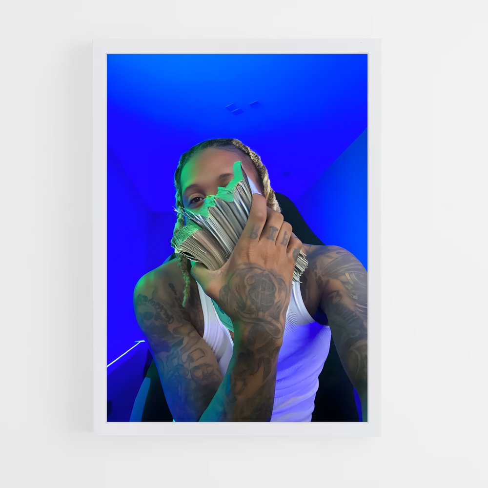 ap-lil durk-5 cadre Blanc