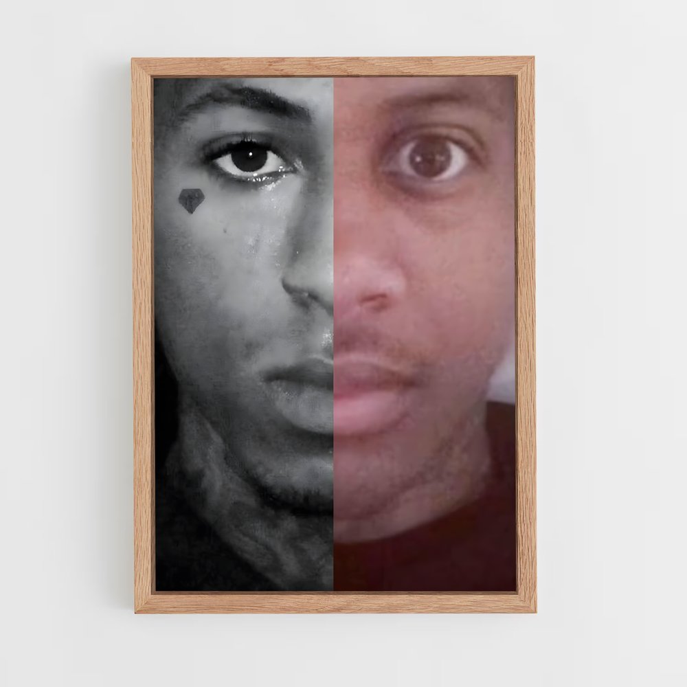ap-lil durk-9 cadre Bois clair