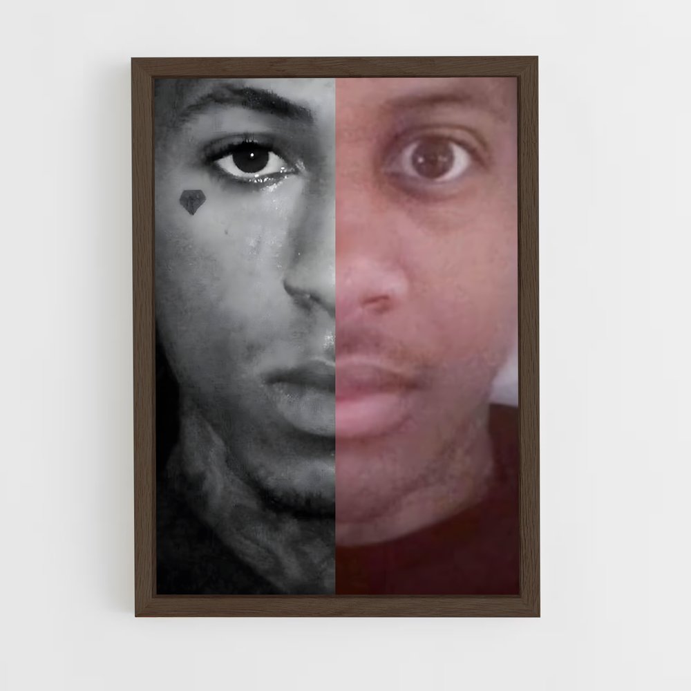 ap-lil durk-9 cadre Bois foncé